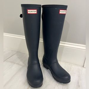 Navy Hunter Boots Size 6US